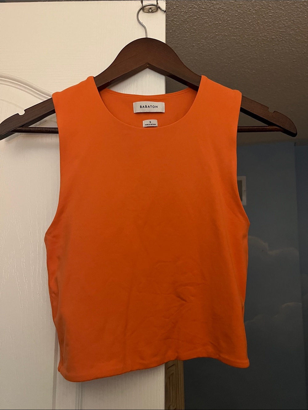 Babaton Bright Orange Sleeveless Tank